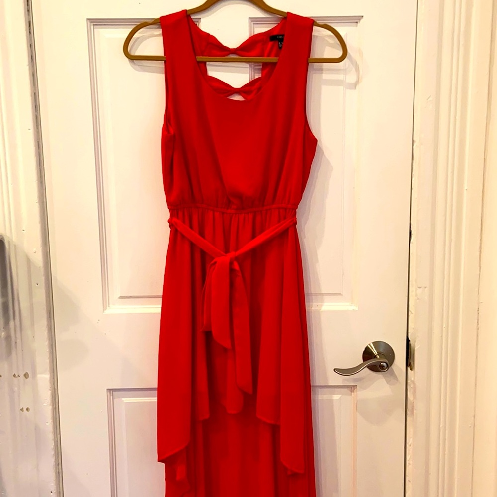 Red high/low versatile dress